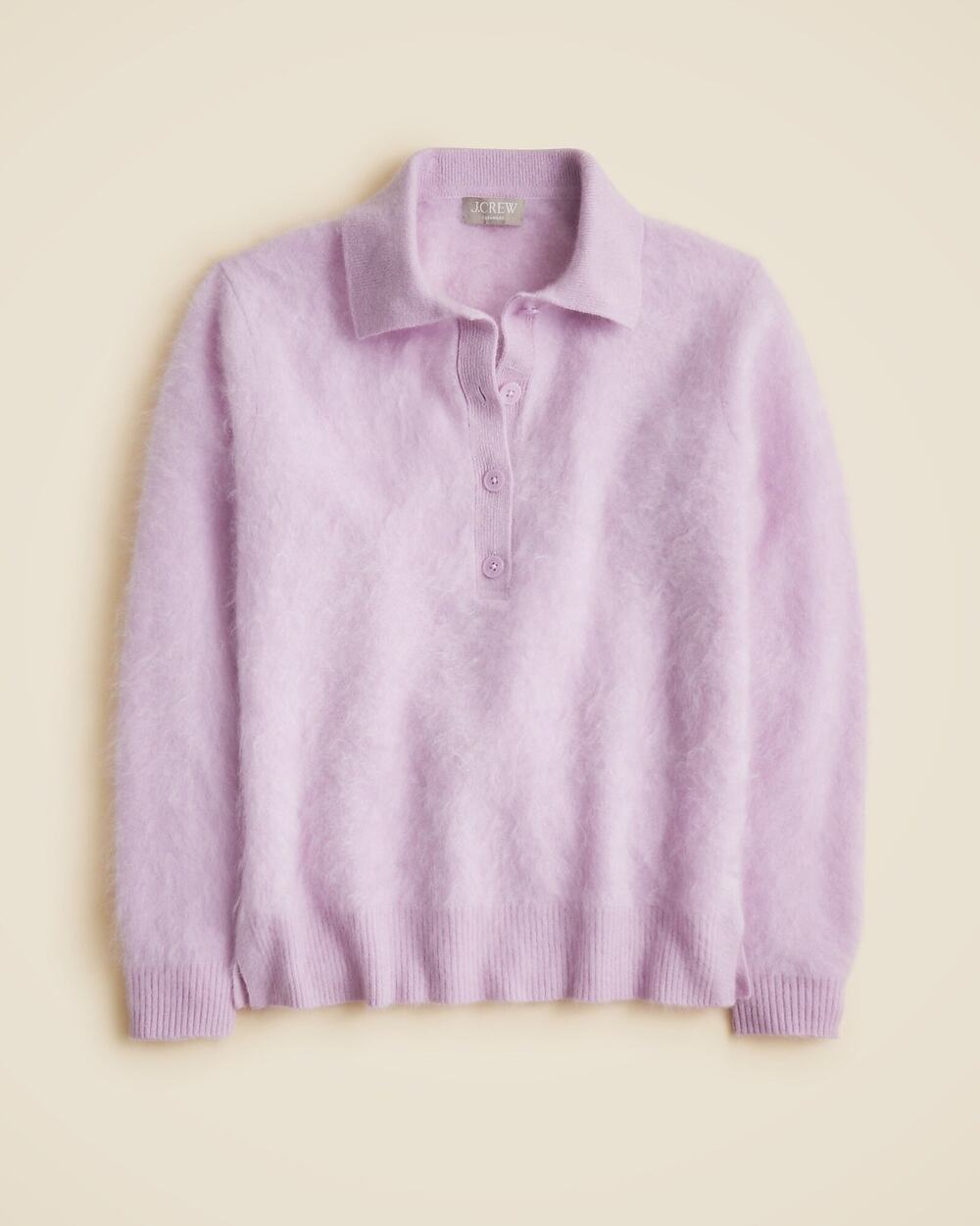 J. Crew Women's Brushed Cashmere Rugby Sweater Lavender Size XXS / XS NWT